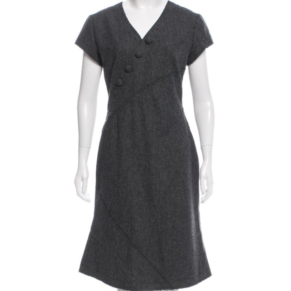 Altuzarra Dark Green Tweed Dress Size 6